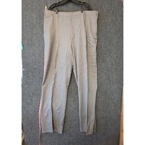 Irvine Park Dress Pants Mens 44x34 Gray Wool Classic Pleated Lined Big Tall